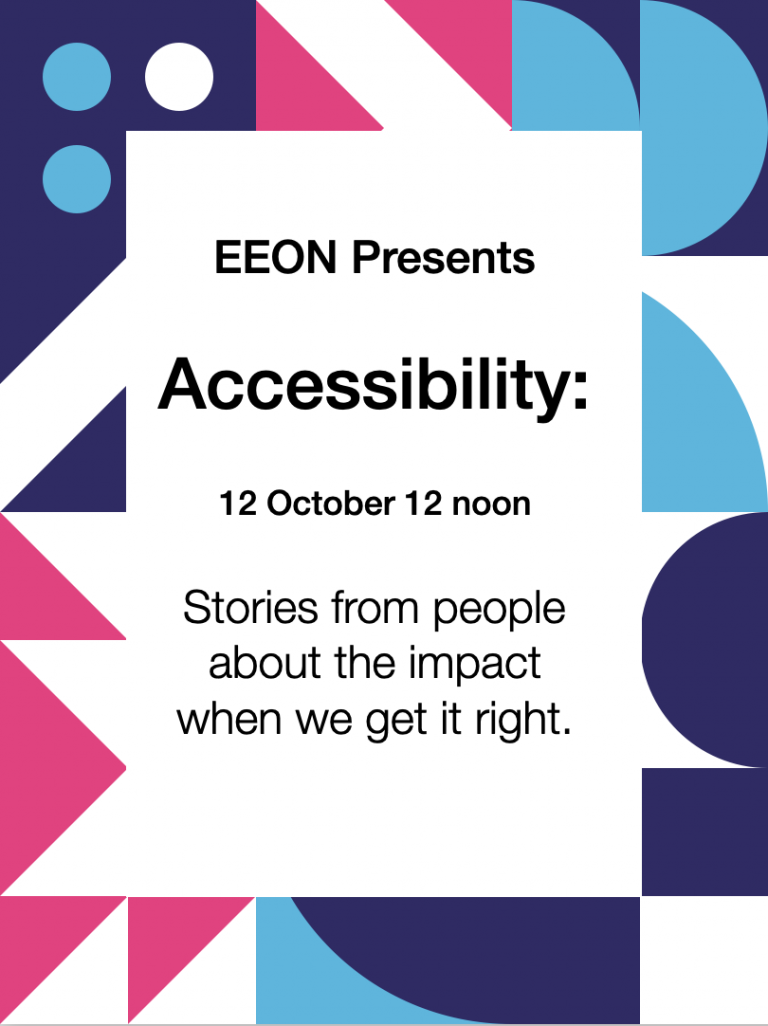 accessibility, 12th October from 12 noon